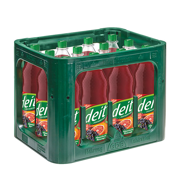 deit Johannisbeere Blutorange zuckerfrei 12x1,0 l