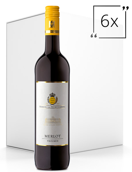 Schloss Monrepos Merlot trocken - Weingut Herzog von Württemberg 6x0,75l 
